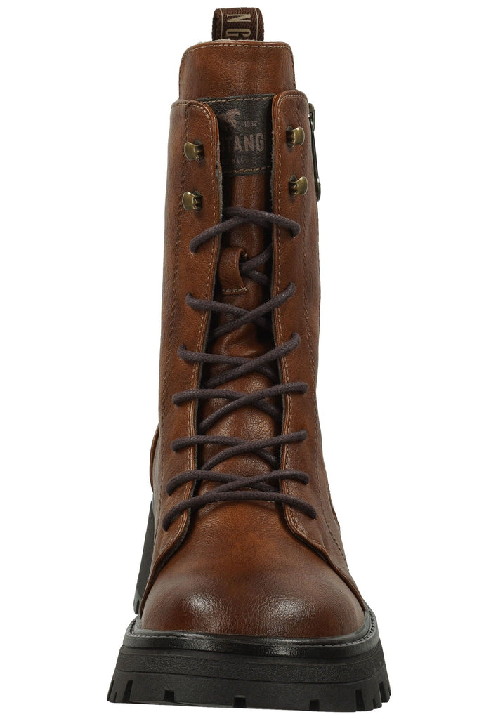 Mustang Stiefelette Lederimitat Cognac Warmfutter