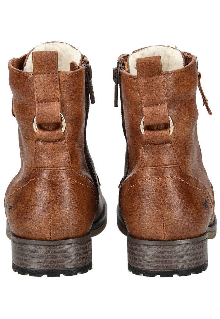 Mustang Stiefelette Lederimitat Cognac Warmfutter