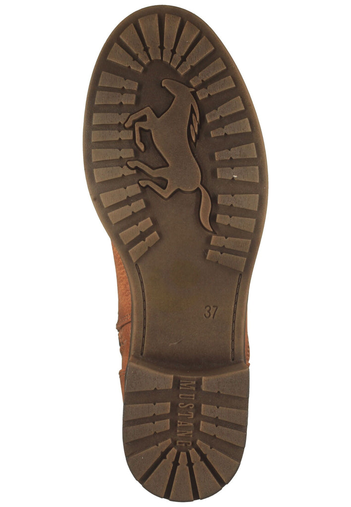 Mustang Stiefelette Lederimitat Cognac Warmfutter