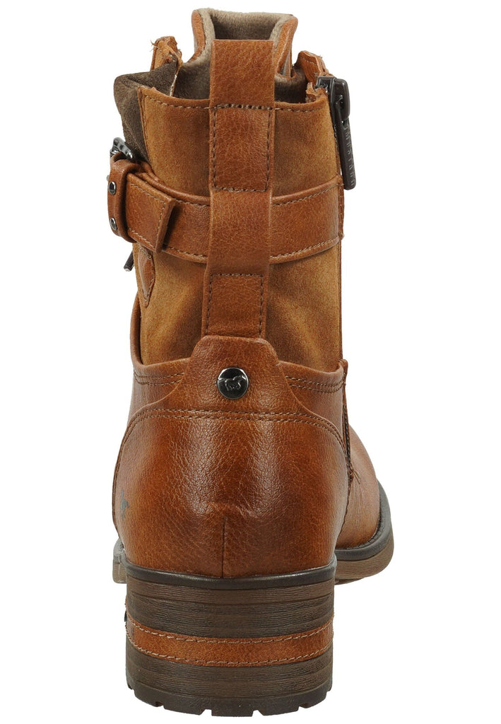 Mustang Stiefelette Lederimitat Cognac Warmfutter