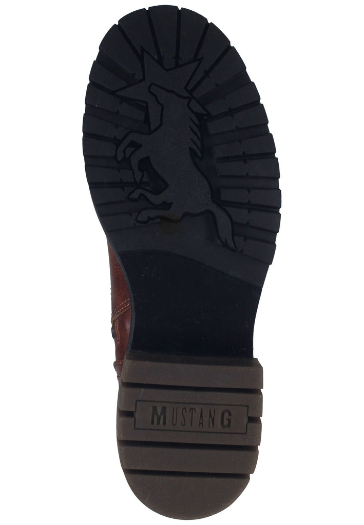 Mustang Stiefelette Lederimitat Cognac Warmfutter