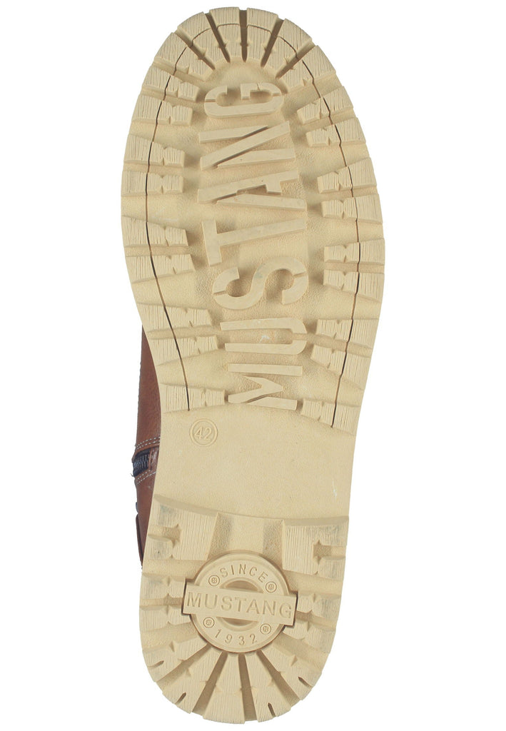 Mustang Stiefelette Lederimitat Cognac Warmfutter
