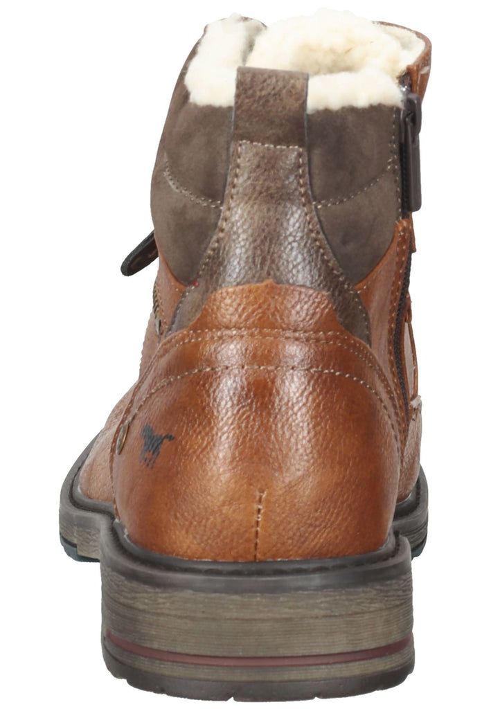 Mustang Stiefelette Lederimitat Cognac Warmfutter
