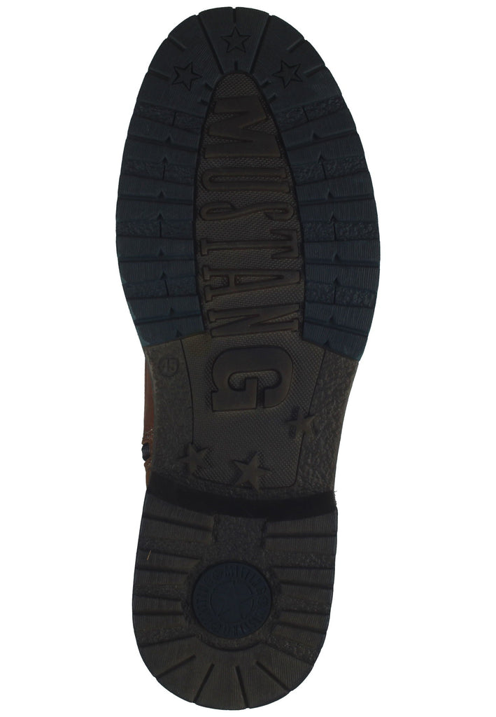 Mustang Stiefelette Lederimitat Cognac Warmfutter