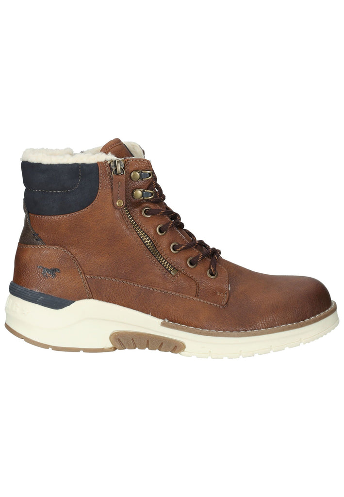 Mustang Stiefelette Lederimitat Cognac Warmfutter