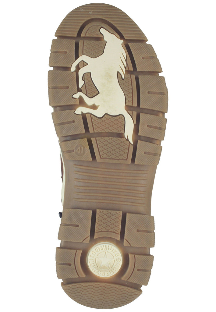 Mustang Stiefelette Lederimitat Cognac Warmfutter