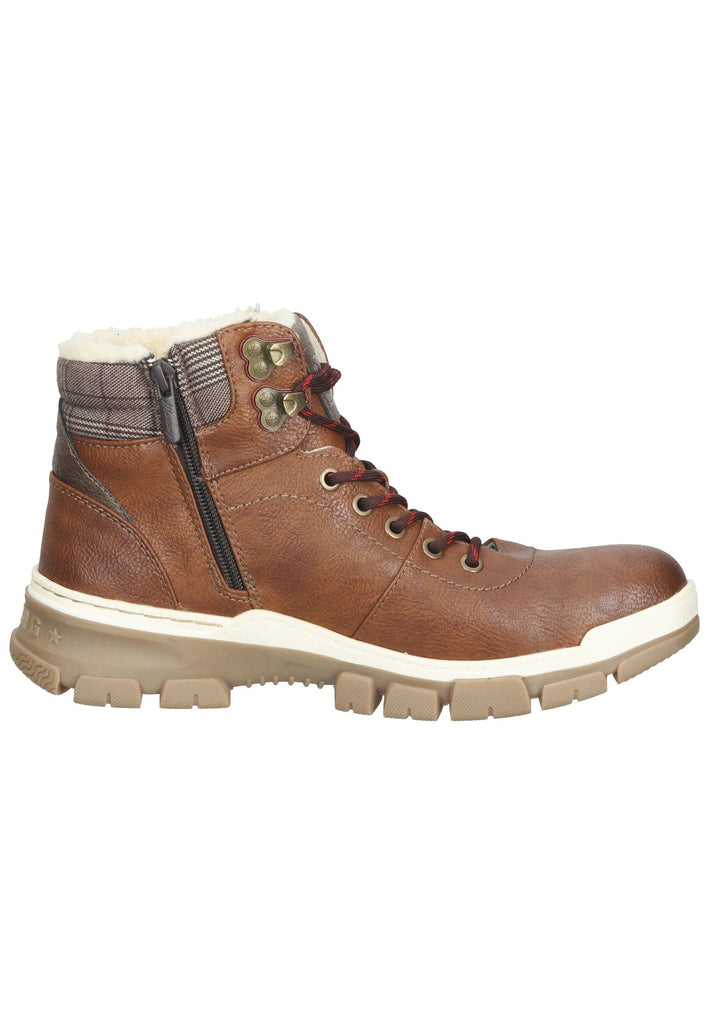 Mustang Stiefelette Lederimitat Cognac Warmfutter