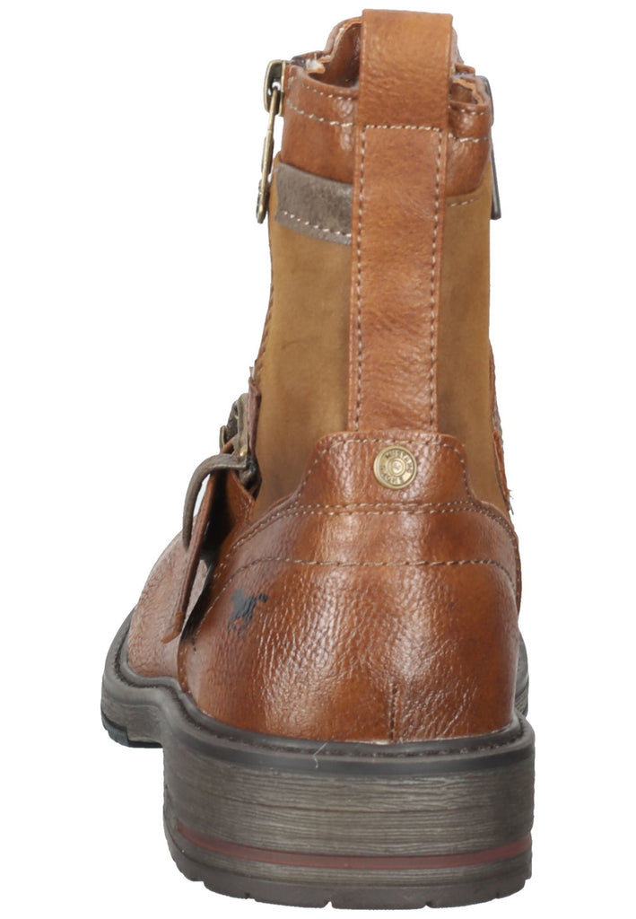 Mustang Stiefelette Lederimitat Cognac Warmfutter