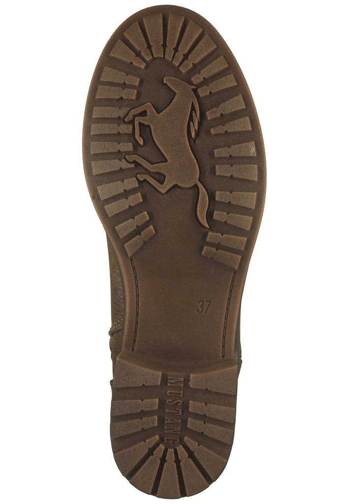 Mustang Stiefelette Lederimitat Dunkelbraun Warmfutter