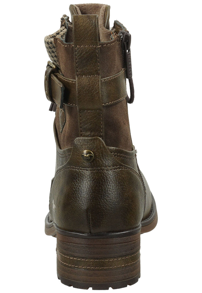 Mustang Stiefelette Lederimitat Dunkelbraun Warmfutter