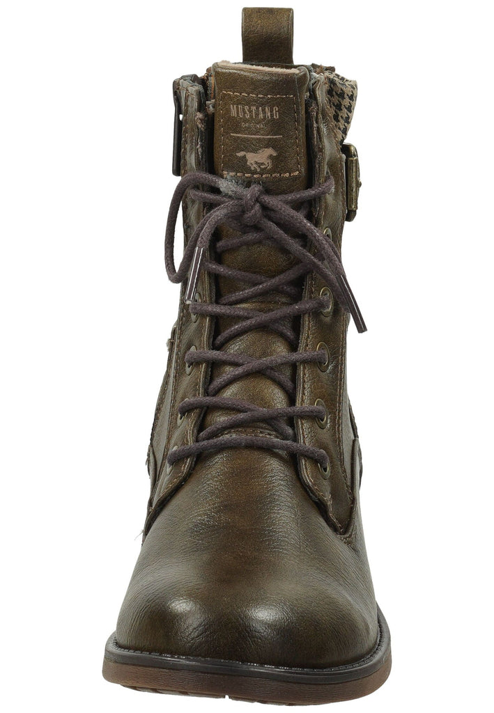 Mustang Stiefelette Lederimitat Dunkelbraun Warmfutter