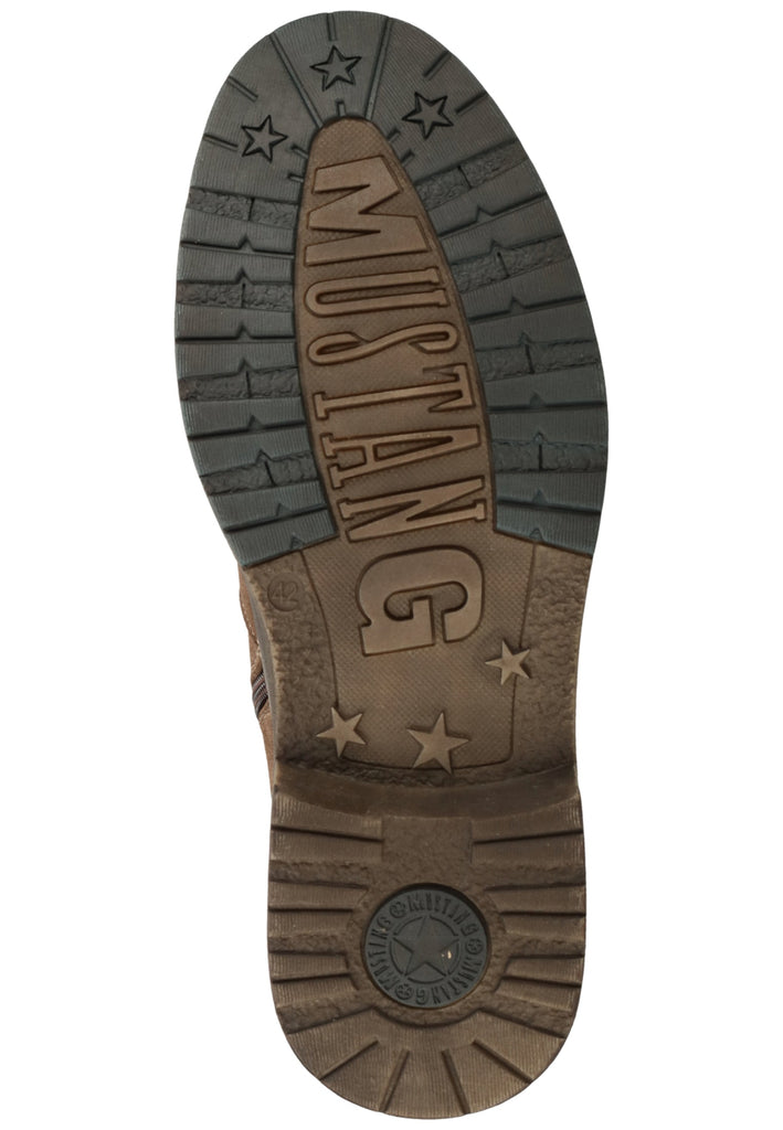 Mustang Stiefelette Lederimitat Dunkelbraun Warmfutter