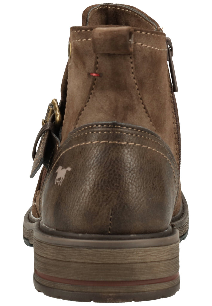 Mustang Stiefelette Lederimitat Dunkelbraun Warmfutter