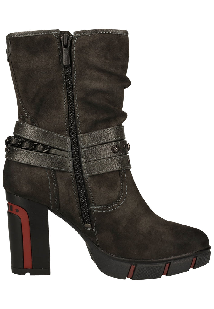 Mustang Stiefelette Lederimitat Dunkelgrau