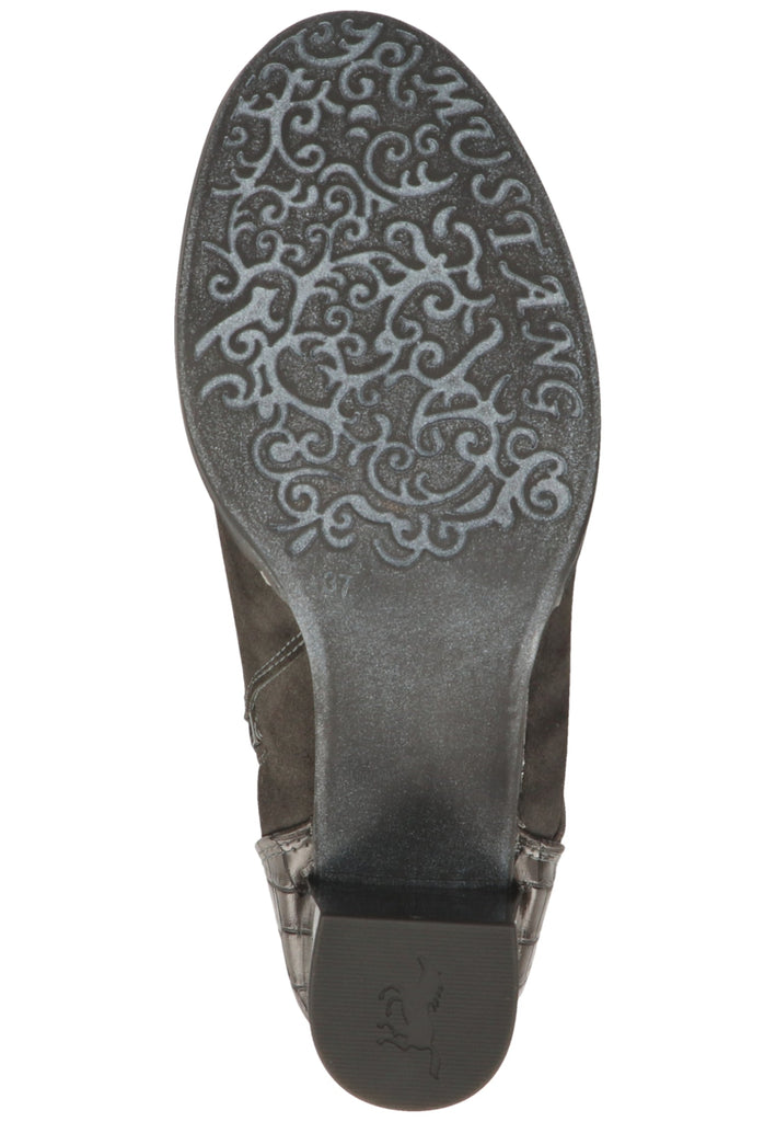 Mustang Stiefelette Lederimitat Dunkelgrau