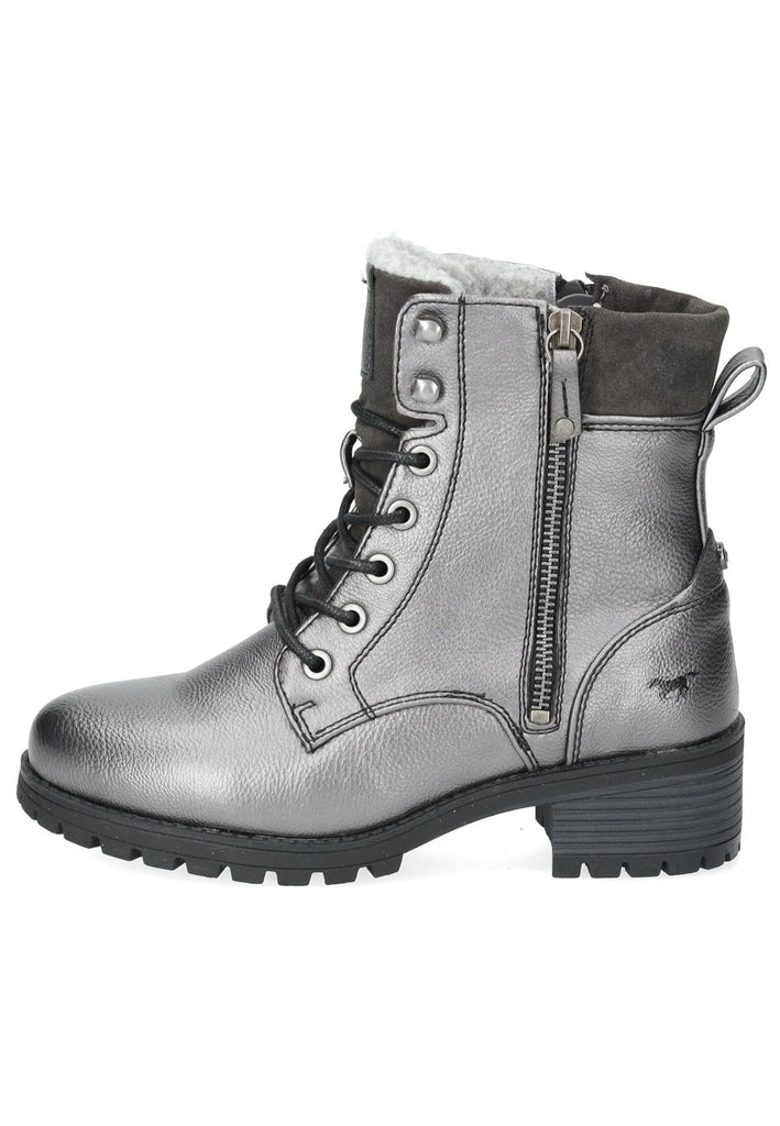 Mustang Stiefelette Lederimitat Dunkelgrau Warmfutter