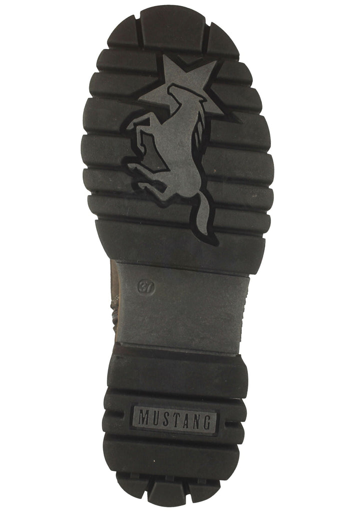 Mustang Stiefelette Lederimitat Dunkelgrau Warmfutter