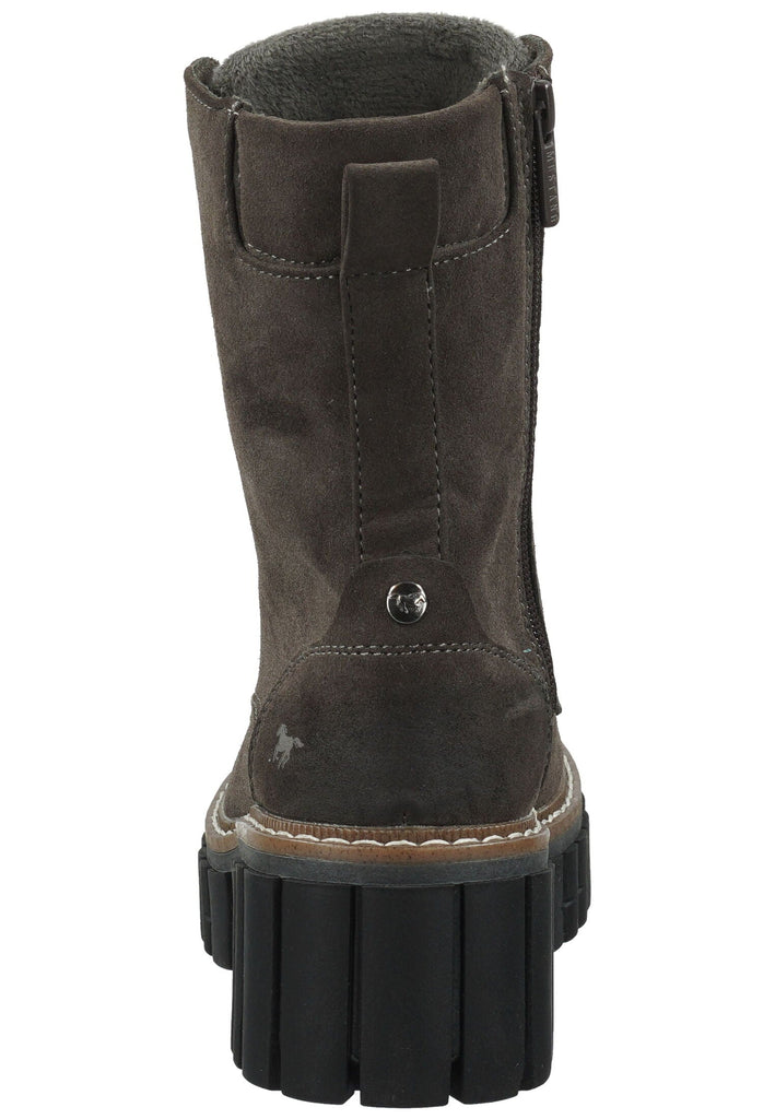 Mustang Stiefelette Lederimitat Dunkelgrau Warmfutter