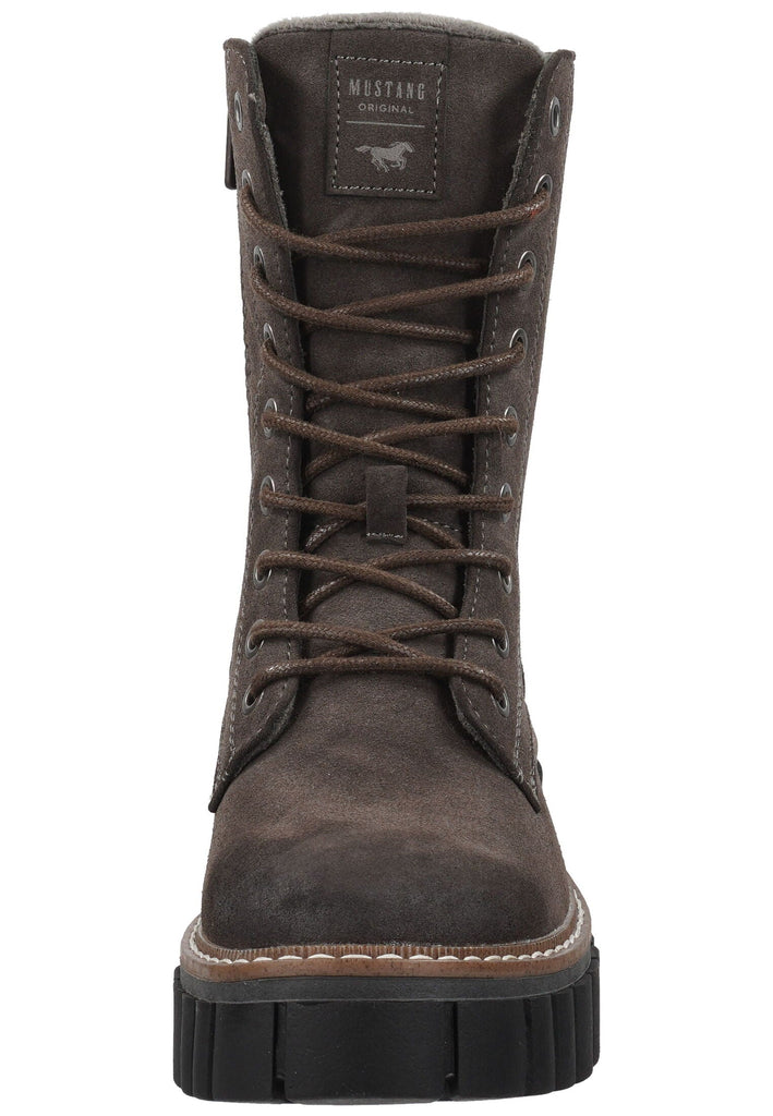 Mustang Stiefelette Lederimitat Dunkelgrau Warmfutter