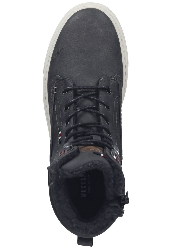 Mustang Stiefelette Lederimitat Dunkelgrau Warmfutter