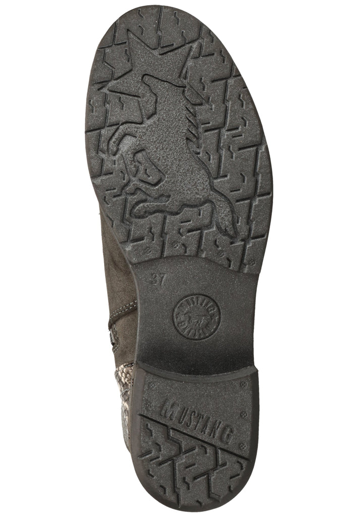Mustang Stiefelette Lederimitat Dunkelgrau Warmfutter