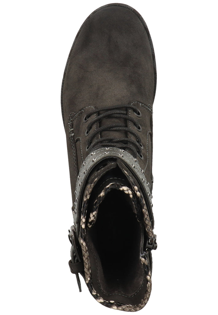 Mustang Stiefelette Lederimitat Dunkelgrau Warmfutter