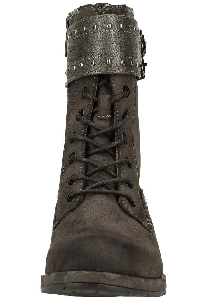 Mustang Stiefelette Lederimitat Dunkelgrau Warmfutter