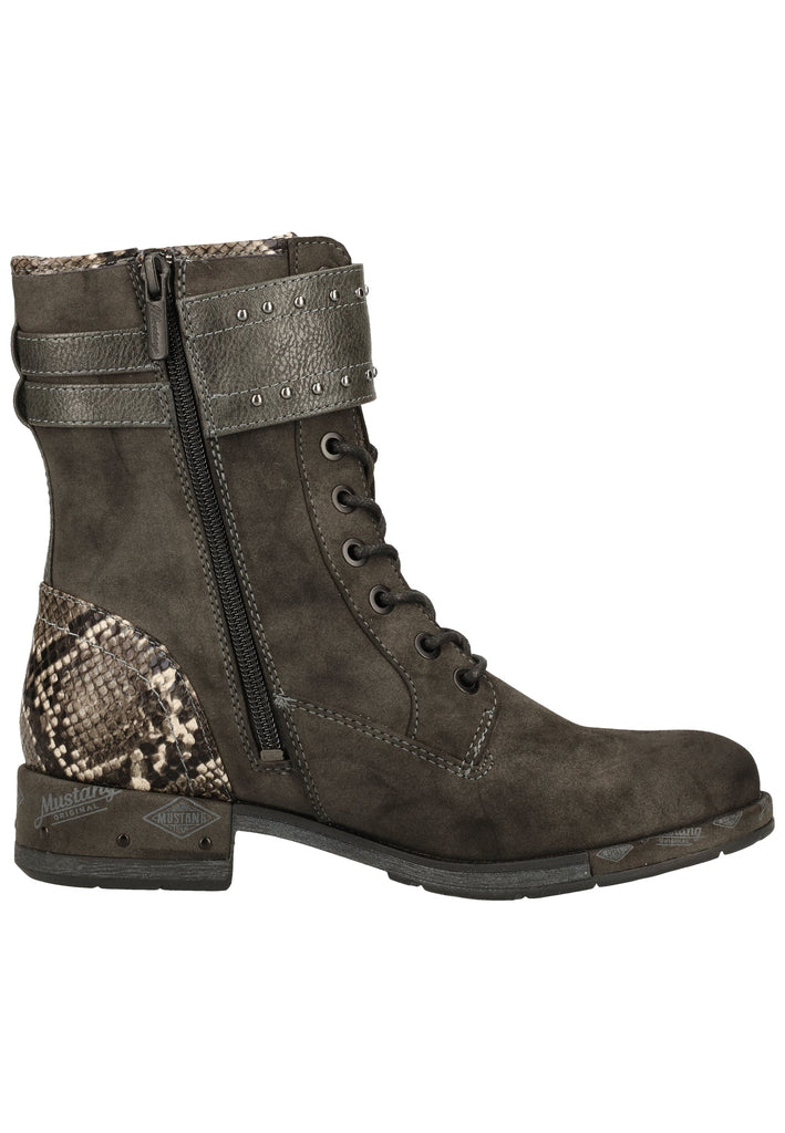 Mustang Stiefelette Lederimitat Dunkelgrau Warmfutter