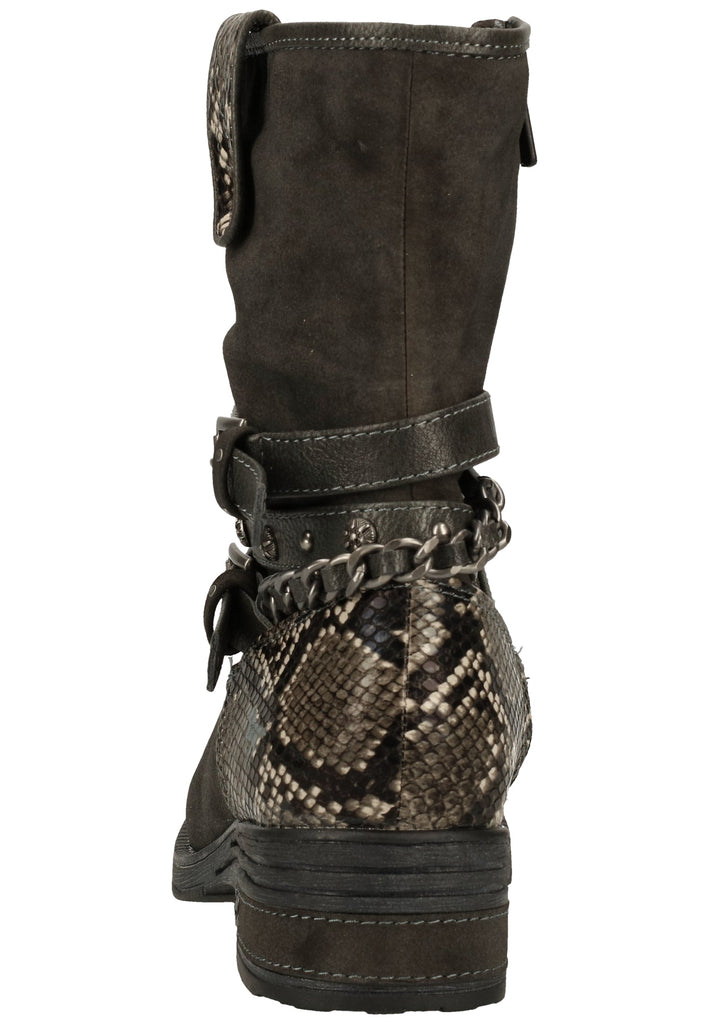 Mustang Stiefelette Lederimitat Dunkelgrau Warmfutter