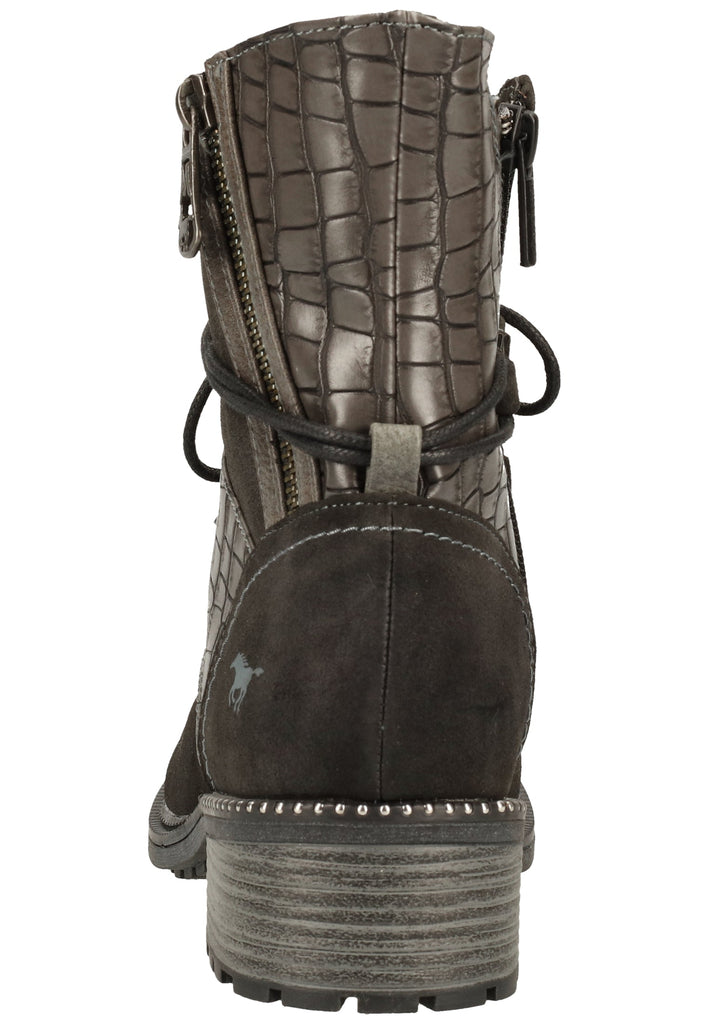 Mustang Stiefelette Lederimitat Dunkelgrau Warmfutter