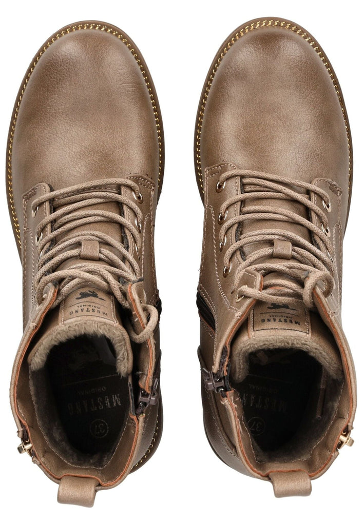 Mustang Stiefelette Lederimitat Erde Warmfutter
