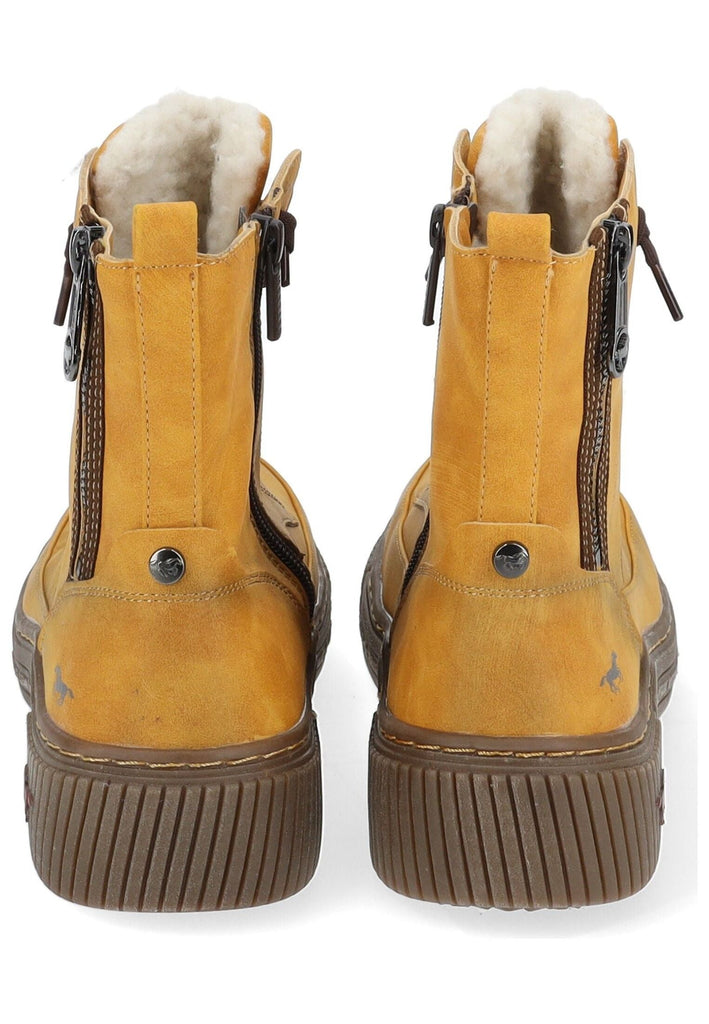Mustang Stiefelette Lederimitat Gelb Warmfutter