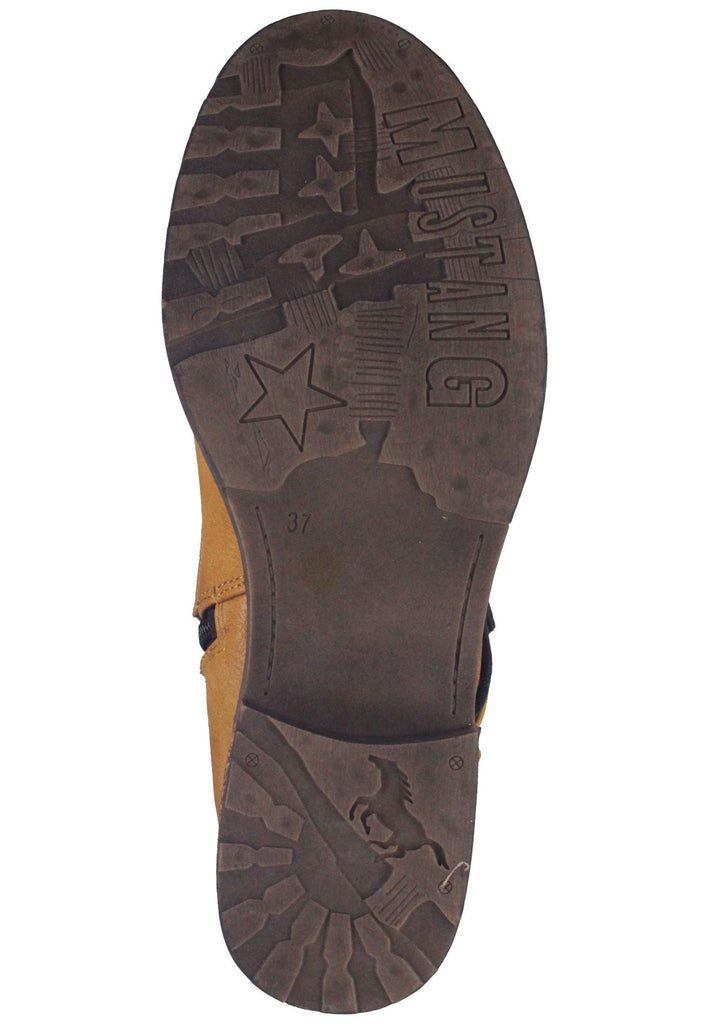 Mustang Stiefelette Lederimitat Gelb Warmfutter