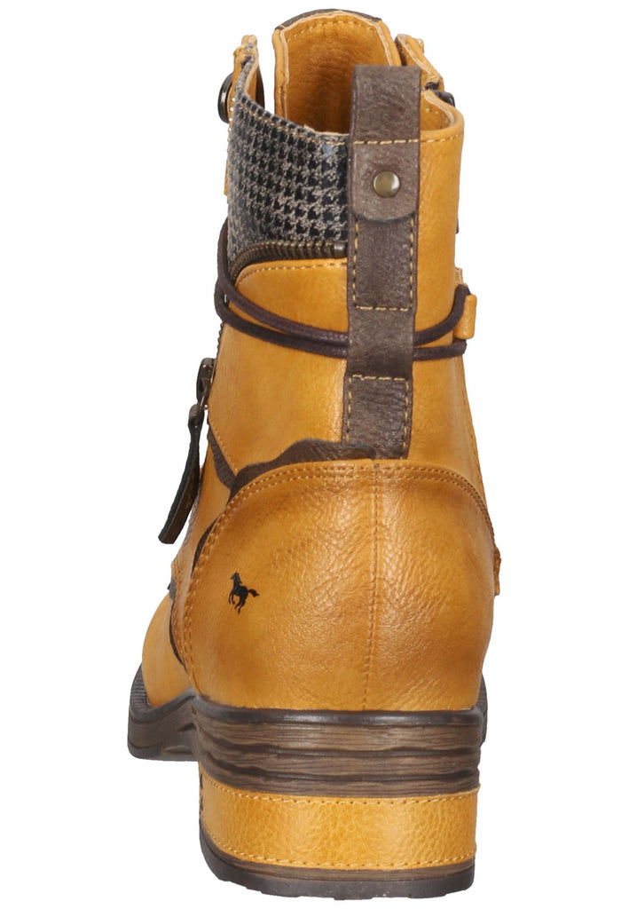 Mustang Stiefelette Lederimitat Gelb Warmfutter