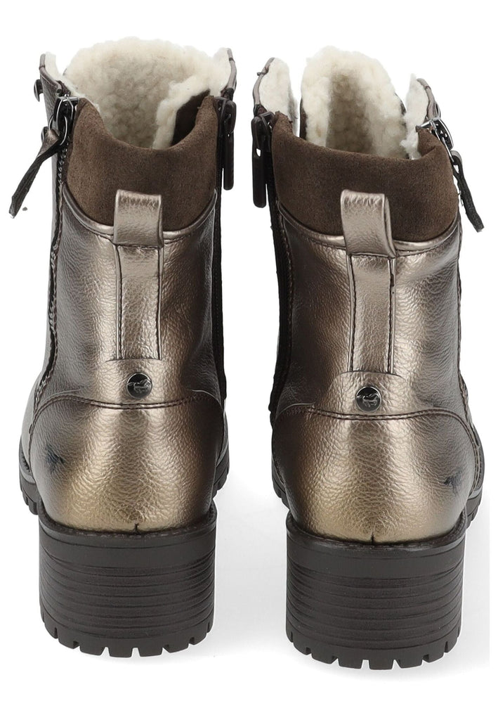 Mustang Stiefelette Lederimitat Gold Warmfutter