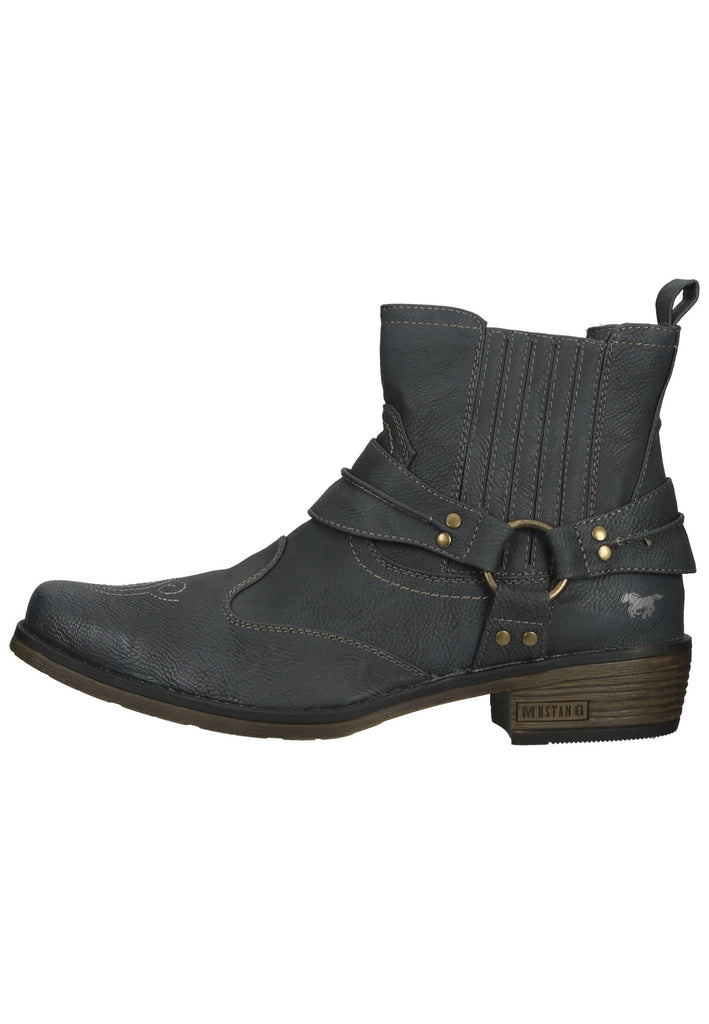Mustang Stiefelette Lederimitat Graphit