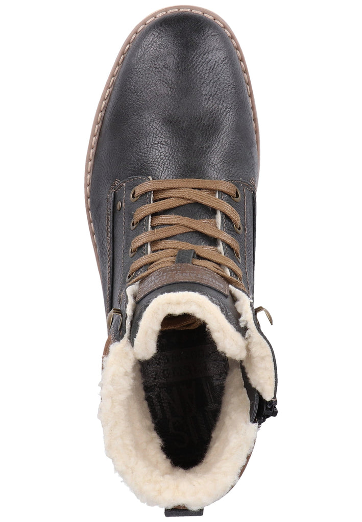 Mustang Stiefelette Lederimitat Graphit Warmfutter