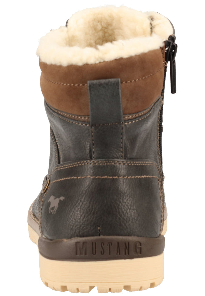 Mustang Stiefelette Lederimitat Graphit Warmfutter