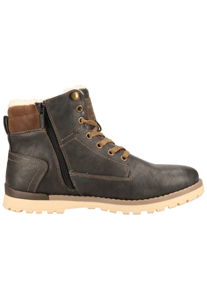 Mustang Stiefelette Lederimitat Graphit Warmfutter