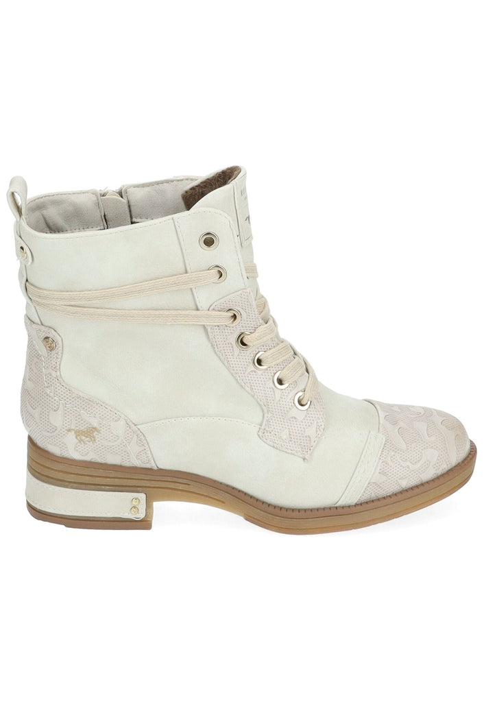 Mustang Stiefelette Lederimitat Grau Warmfutter