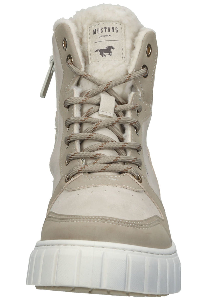 Mustang Stiefelette Lederimitat Ivory Warmfutter