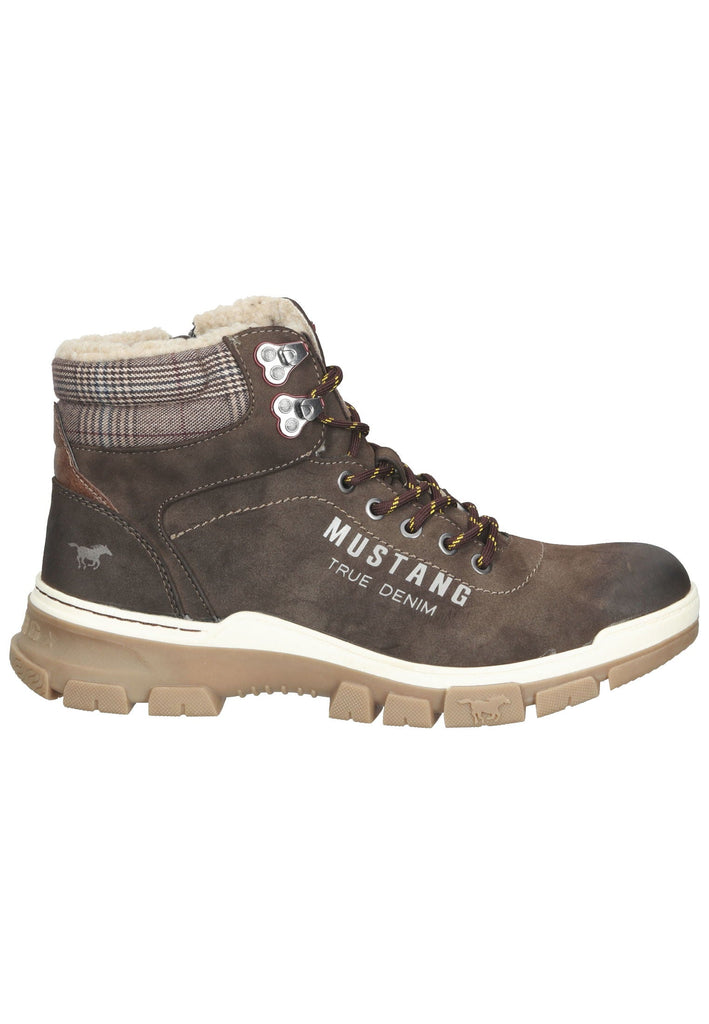 Mustang Stiefelette Lederimitat Kaffee Warmfutter