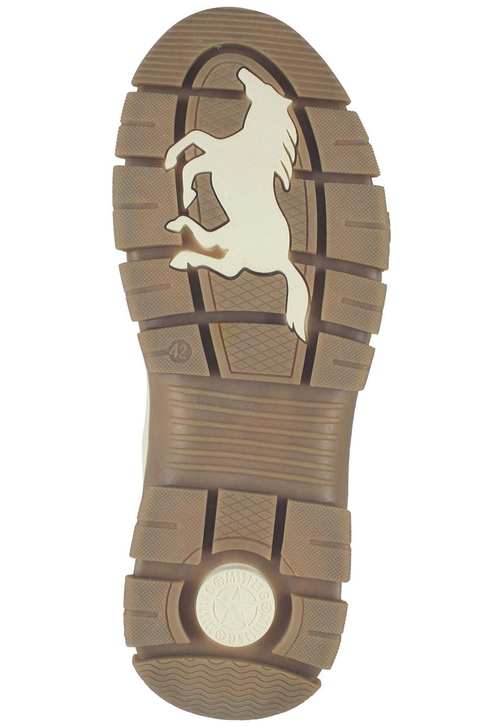 Mustang Stiefelette Lederimitat Kaffee Warmfutter