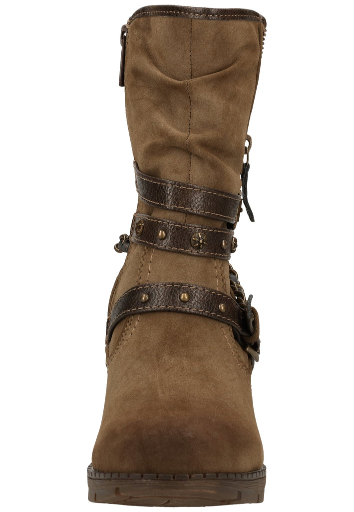 Mustang Stiefelette Lederimitat Kaffee Warmfutter