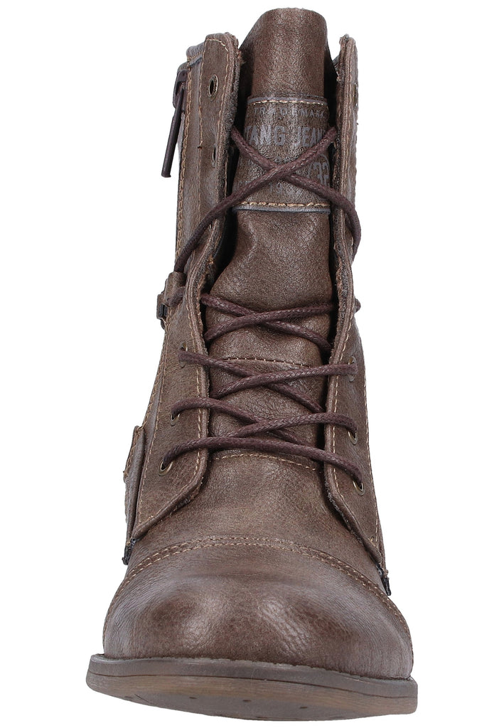 Mustang Stiefelette Lederimitat Kaffee Warmfutter
