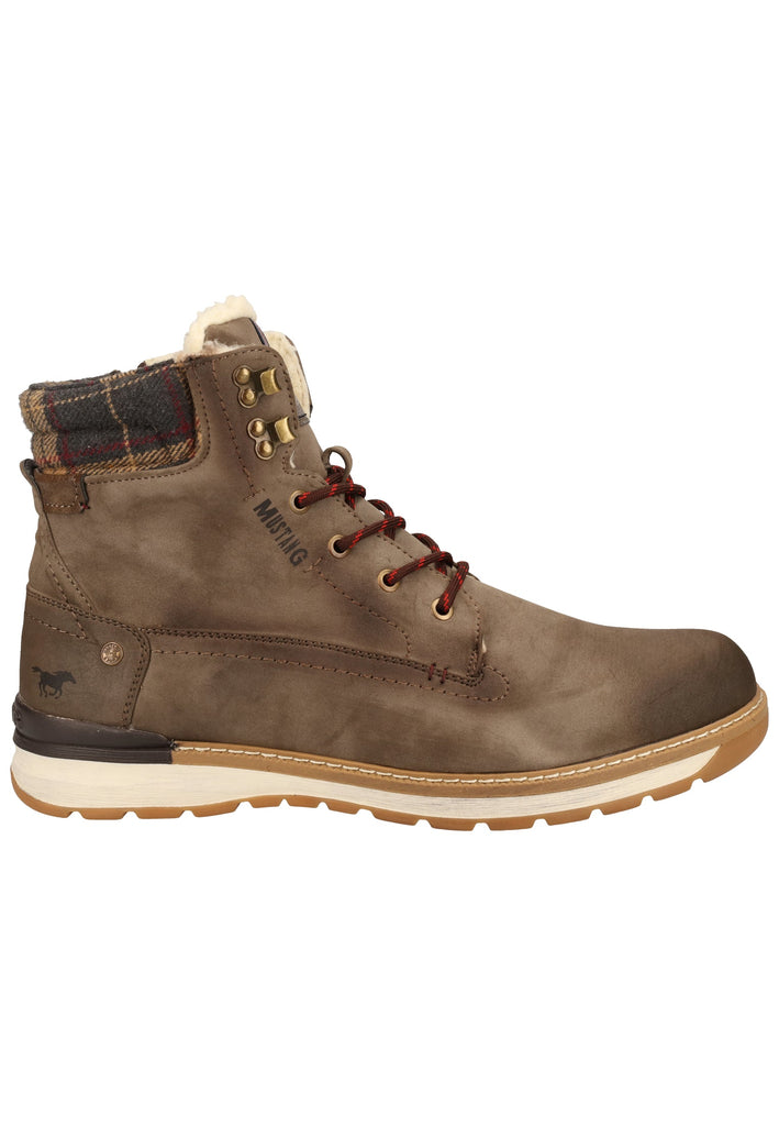 Mustang Stiefelette Lederimitat Kaffee Warmfutter