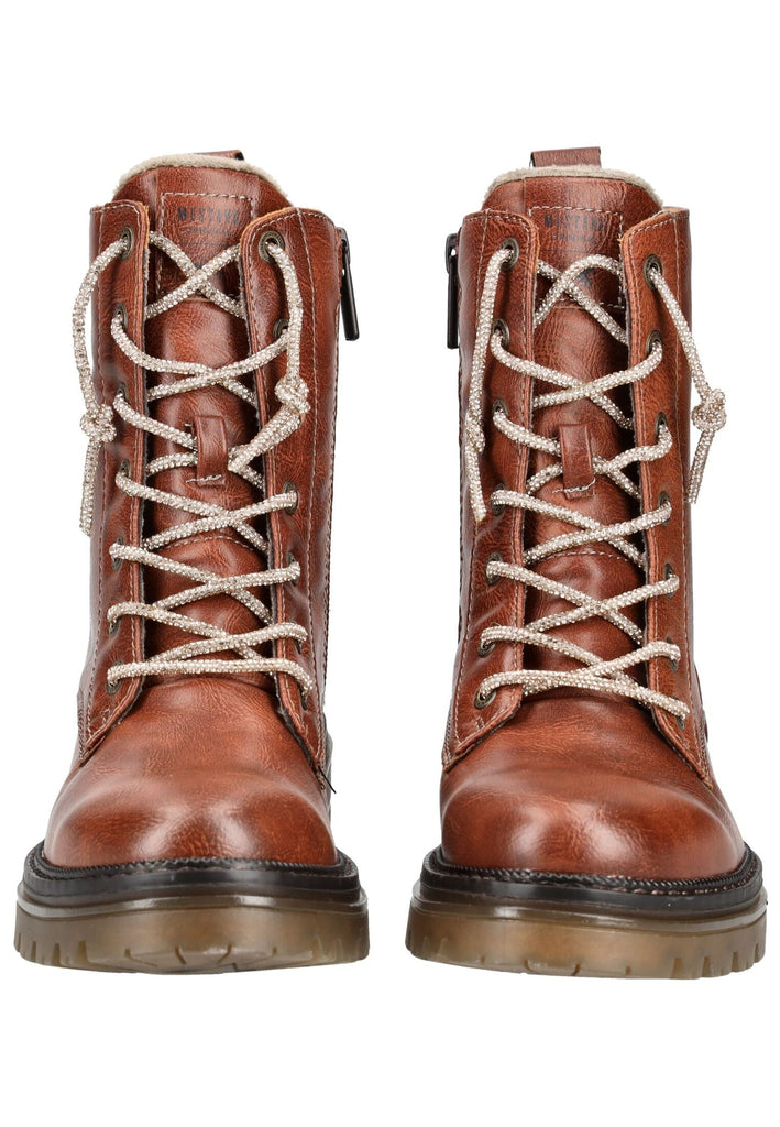 Mustang Stiefelette Lederimitat Kastanie
