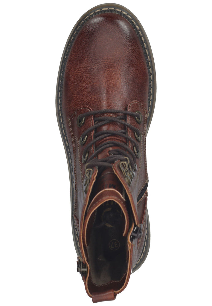 Mustang Stiefelette Lederimitat Kastanie