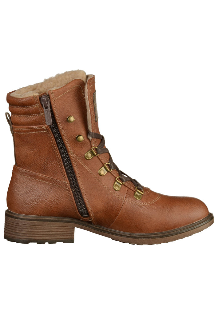 Mustang Stiefelette Lederimitat Kastanie
