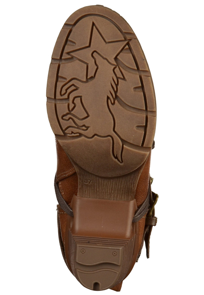 Mustang Stiefelette Lederimitat Kastanie